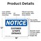 Signmission Customers And Parts Entrance OSHA Notice Sign, Aluminum, 18in W x 12in L, 2PK OS-2PACK-NS-A-1218-L-10879 - alternate 6